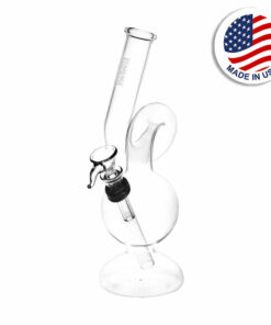 Shop Phoenix Rising Upside Down Twisted Bubble Water Pipe - 8" / Clear in australian