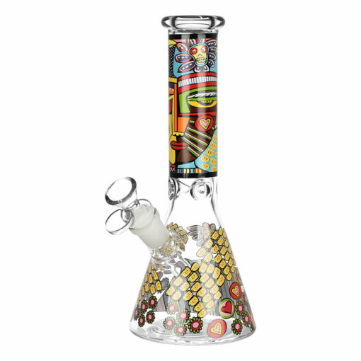 Shop Abstract Art Beaker Water Pipe - 9.75"/14mm F/Designs Vary in australian