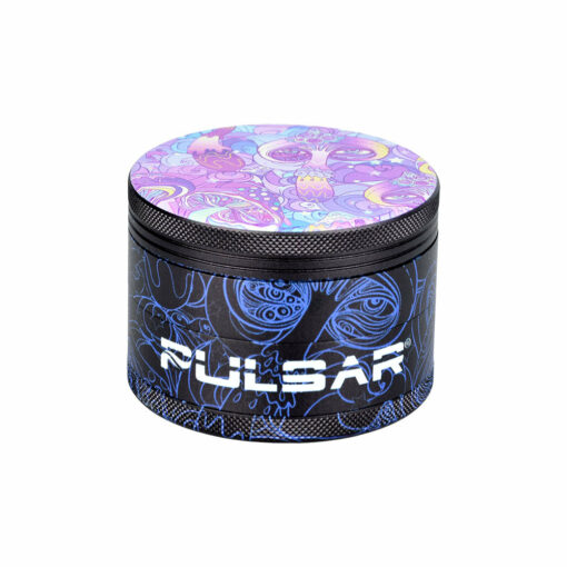 Shop Pulsar Design Series Grinder with Side Art - Melting Mushroom / 4pc / 2.5" in australian