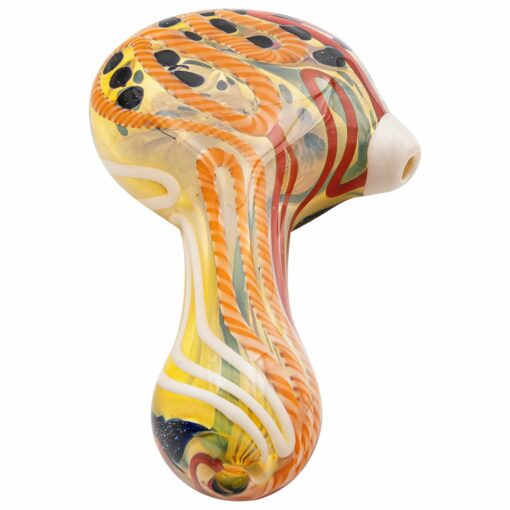 Shop LA Pipes "Dollar Pancake" Dichroic Color-Changing Spoon Glass Pipe in australian