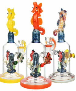 Shop Pulsar Seahorse Ocean Reef Water Pipe-10.75"/14mm F/Clrs Vry in australian