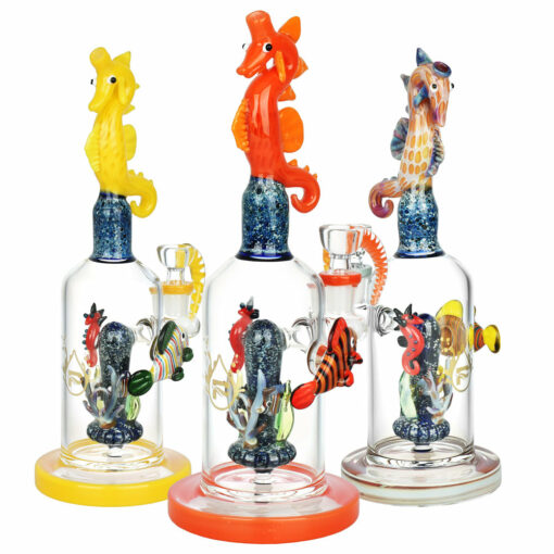 Shop Pulsar Seahorse Ocean Reef Water Pipe-10.75"/14mm F/Clrs Vry in australian