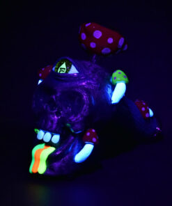 Shop Pulsar Rainbow Puking Skull Bubbler Pipe - 8