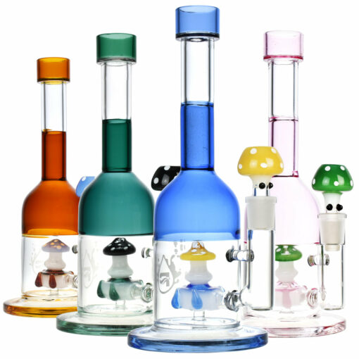 Shop Pulsar Mushroom Perc Water Pipe - 9.75"/14mm F/Colors Vary in australian