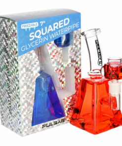 Shop Pulsar Glycerin Series Squared Water Pipe - 7"/14mm F/Colors Vary in australian