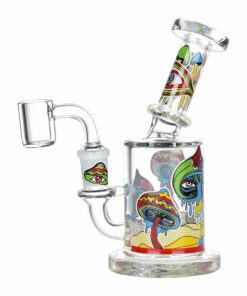 Shop Fungi Eyes, They're Watching You Glow In The Dark Glass Dab Rig - 6" / 14mm F in australian