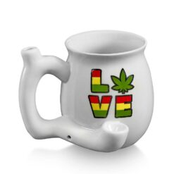 Shop White mug with Rasta color LOVE in australian