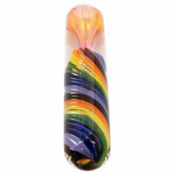 Shop LA Pipes "Twisted Rainbow" Fumed Glass Chillum in australian