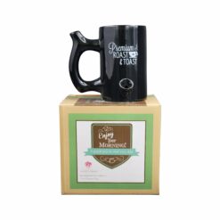 Shop Premium Roast & Toast Mug - Shiny Black with White Print in australian