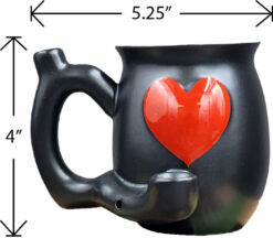 Shop Embossed Red Heart Mug - White Inside in australian