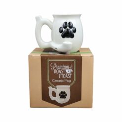 Shop Dog Paw Mug - White with Black Paw in australian