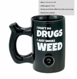 Shop I don't do drugs, I just smoke weed Mug in australian