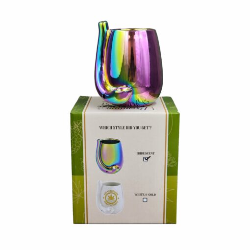 Shop Iridescent Stemless Wine Glass Pipe in australian