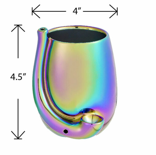 Shop Iridescent Stemless Wine Glass Pipe in australian