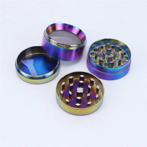 Shop 4 Piece Zinc Alloy Iridescent Metal Grinder in australian