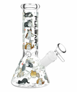 Shop Pulsar Kitten Corral Beaker Glass Water Pipe - 7.75" in australian