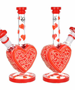 Shop Pulsar Victorian Valentines Day Glow in the Dark Water Pipe - 10