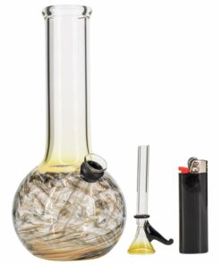 Shop LA Pipes Raked Tiger Stripe Accented Beaker Bong in australian