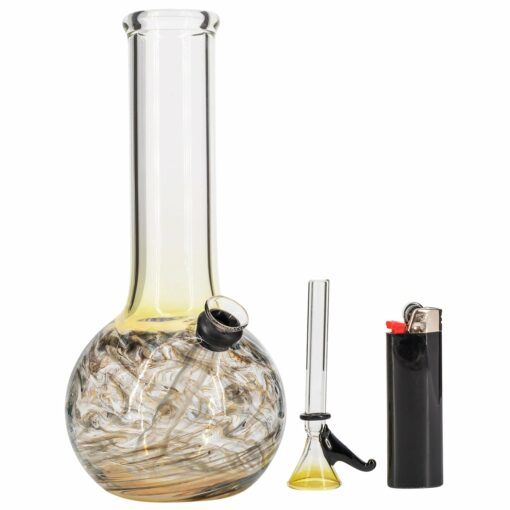 Shop LA Pipes Raked Tiger Stripe Accented Beaker Bong in australian