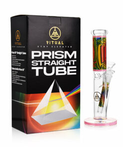 Shop Ritual Smoke - Prism 10" Glass Straight Tube - Pink in australian