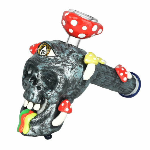 Shop Pulsar Rainbow Puking Skull Bubbler Pipe - 8" / 19mm F in australian