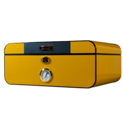 Shop Art Deco Racer Yellow Humboldt Humidor in australian