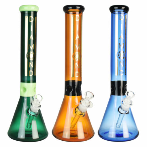 Shop Diamond Glass Peasy Water Pipe - 15.75"/14mm F/Colors Vary in australian