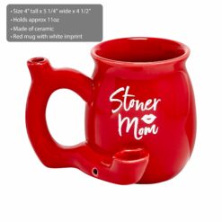 Shop Stoner Mom Mug - Red with White Logo in australian