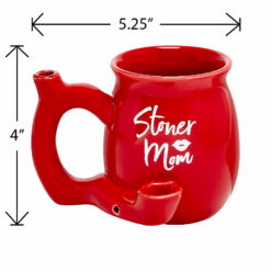 Shop Stoner Mom Mug - Red with White Logo in australian