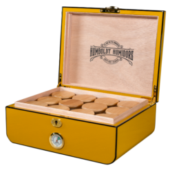 Shop Art Deco Racer Yellow Humboldt Humidor in australian