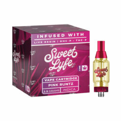 Shop Sweet Life 2.5ml Vape Cartridges Infused with Live Resin HHC-P+THC-P - Pink Runtz - Indica in australian