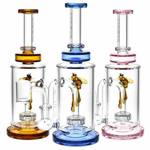 Shop Pulsar Drop Down Bee Dab Rig - 14mm F/8.75"/Colors Vary in australian