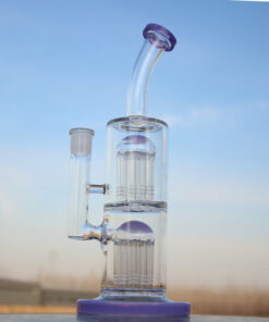 Shop Glass Straight Water Pipe w/ Dual Arm Percolators 10.6