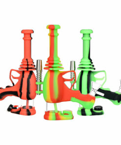 Shop Laser Gun Silicone Water Pipe - 8.5" / Colors VaryLaser Gun Silicone Water Pipe - 8.5" / Colors Vary in australian