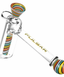 Shop Pulsar Retro Rave Wig Wag Bubbler w/ Herb Slide - 6.25" / 14mm F in australian