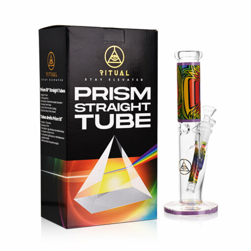 Shop Ritual Smoke - Prism 10" Glass Straight Tube - Purple in australian