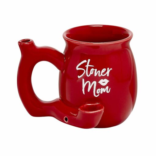 Shop Stoner Mom Mug - Red with White Logo in australian