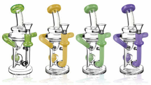 Shop Pulsar Recycler Water Pipe - 7.5" / 14mm F / Colors Vary in australian