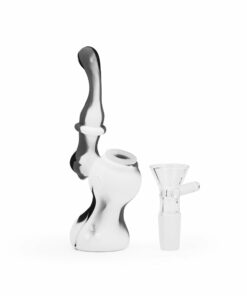 Shop Ritual - 5'' Silicone Upright Bubbler - Black & White Marble in australian