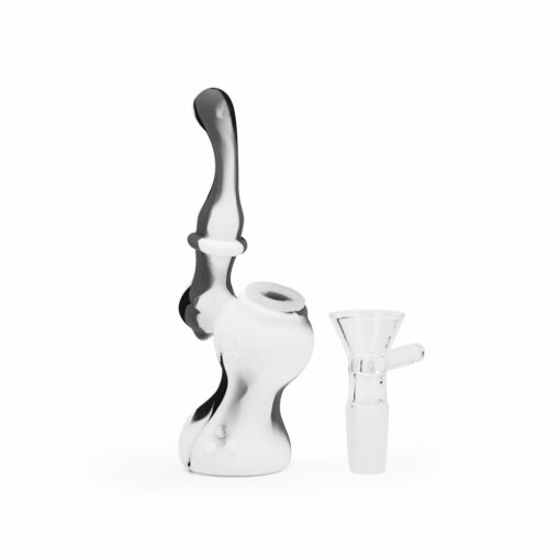 Shop Ritual - 5'' Silicone Upright Bubbler - Black & White Marble in australian