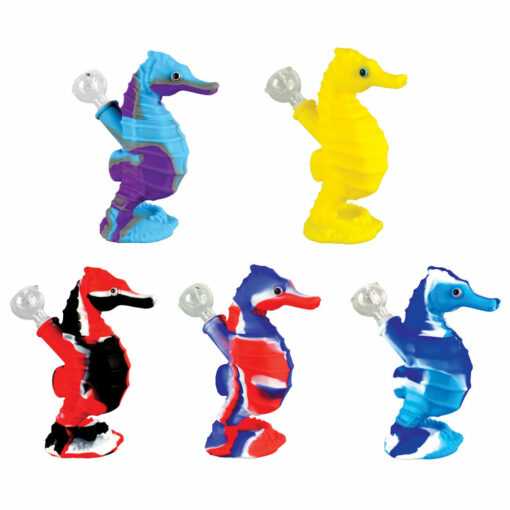 Shop Seahorse Silicone Waterpipe - 6" / Colors Vary in australian