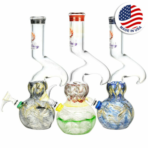 Shop Phoenix Rising Bubble Base Water Pipe w/ Hook - 12"/Colors Vary in australian