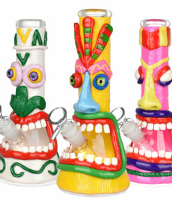 Shop Screamin' Tiki 3D Painted Beaker Water Pipe - 9.75" / Designs Vary in australian