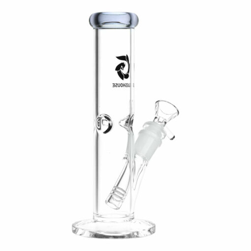 Shop Glass House Pinched Straight Tube Glass Waterpipe - 7.75" / 14mm F / Colors Vary in australian