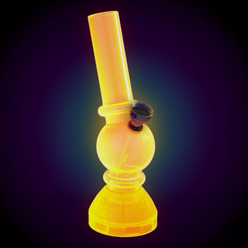 Shop Angled Mini Acrylic Water Pipe w/ Built in Grinder Base - 6.5" in australian