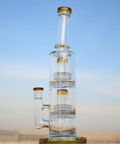 Shop Approx. 12" Dual Matrix Percolator Glass Water Pipe in australian