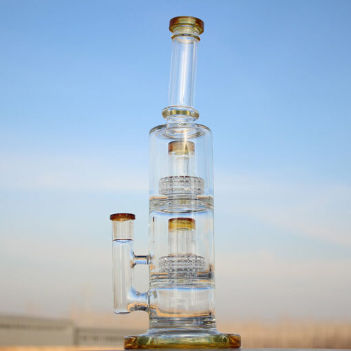 Shop Approx. 12" Dual Matrix Percolator Glass Water Pipe in australian