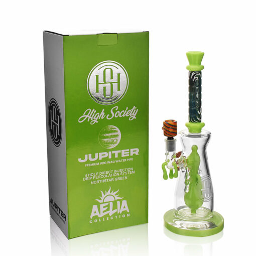 Shop High Society | Jupiter Premium Wig Wag Waterpipe (Slime Green) in australian