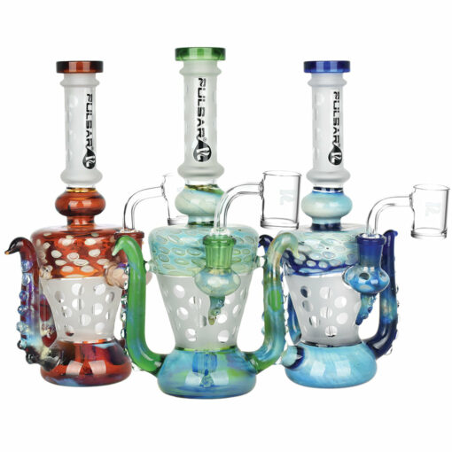 Shop Pulsar Intercosmic Tentacles Dab Rig - 9"/14mm F / Colors Vary in australian