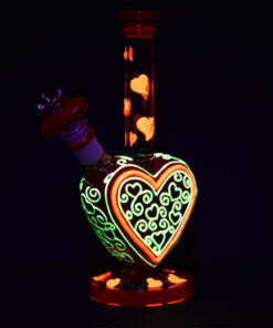 Shop Pulsar Victorian Valentines Day Glow in the Dark Water Pipe - 10